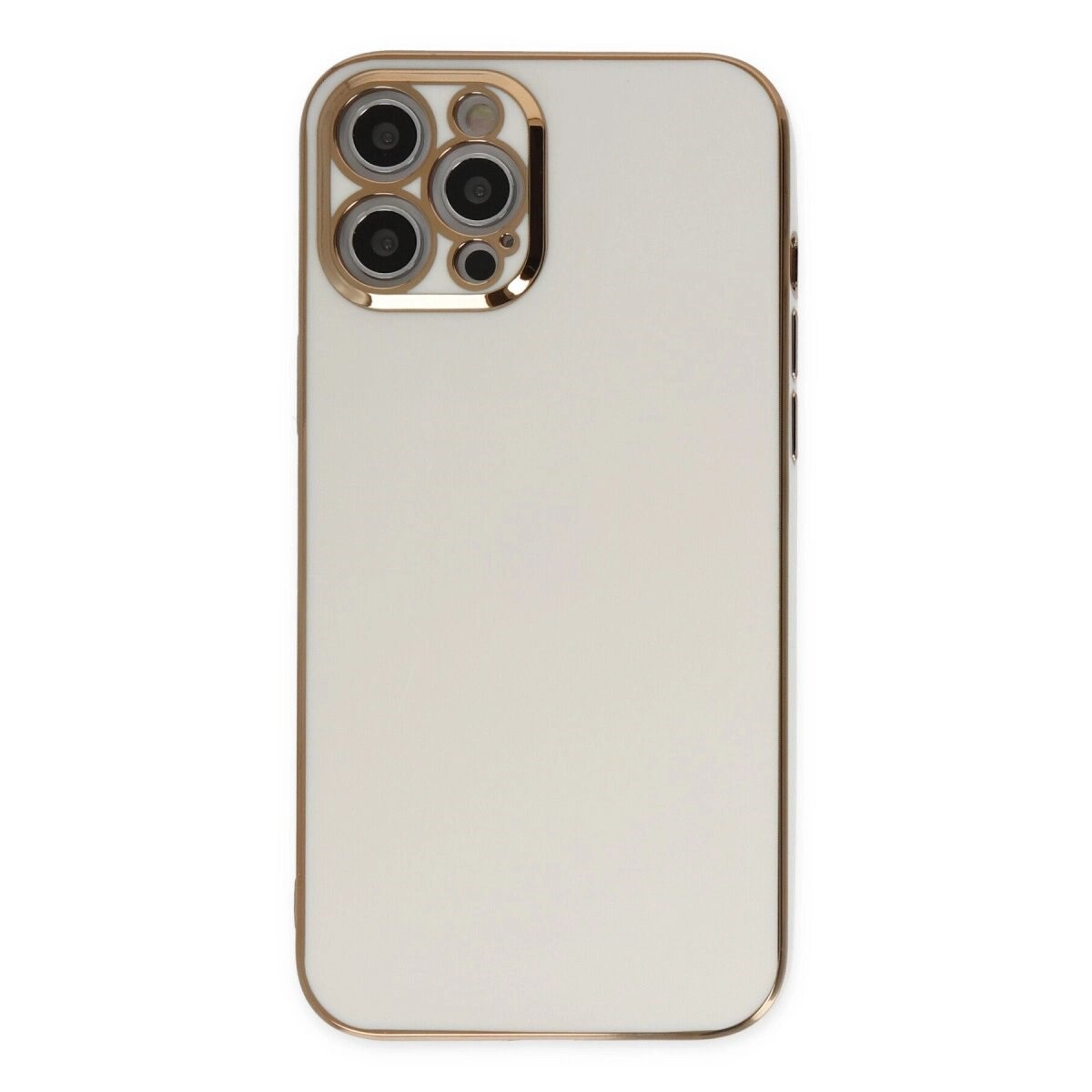 Apple İphone 12 Pro Max Kılıf Volet Silikon - Beyaz
