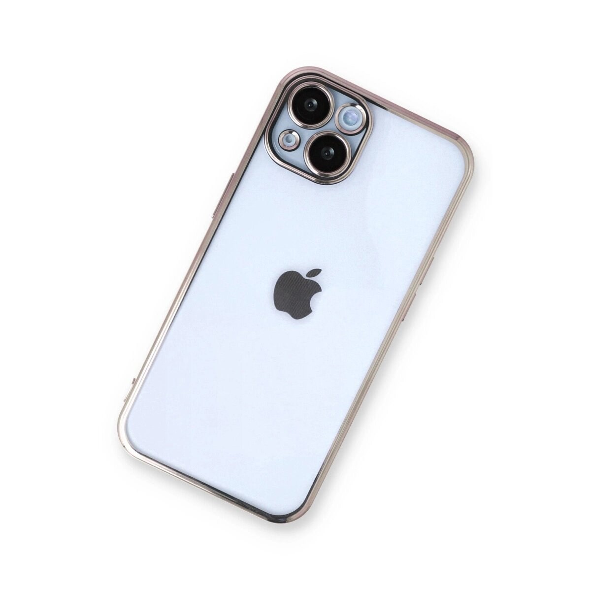 Apple İphone 13 Kılıf Razer Lensli Silikon - Gold