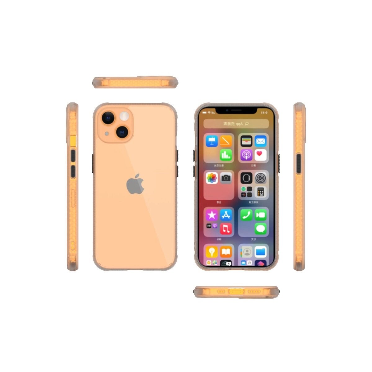 Apple İphone 13 Mini Kılıf Miami Şeffaf Silikon - Şeffaf