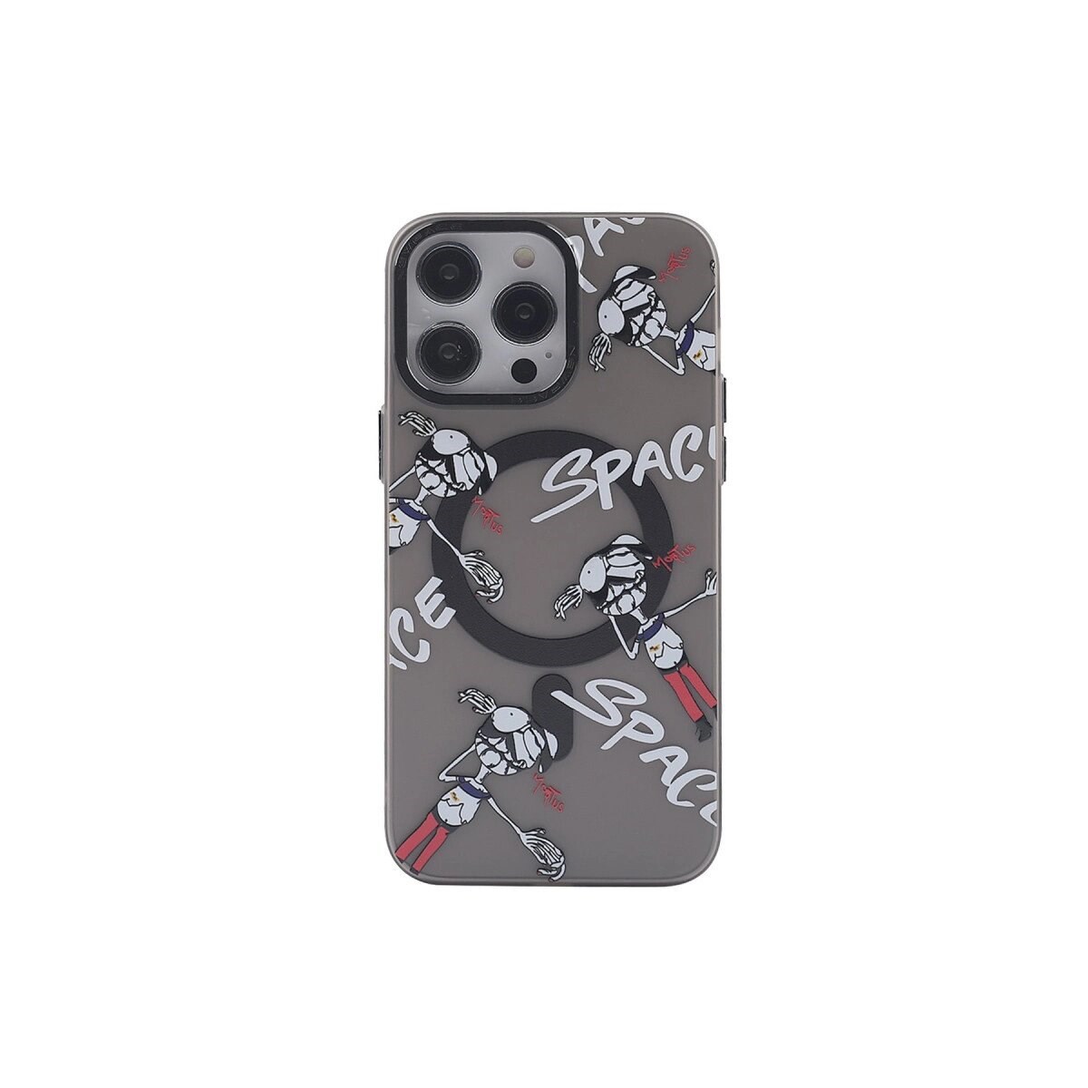 Apple İphone 13 Pro Kılıf Apollo Magneticsafe Desenli Kapak - Apollo Siyah - 3