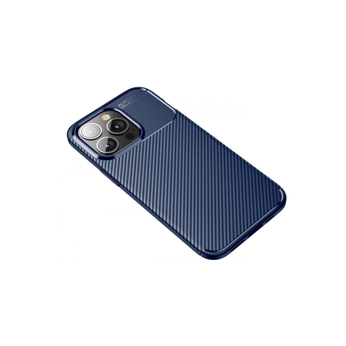 Apple İphone 13 Pro Kılıf Auto Focus Karbon Kapak - Lacivert