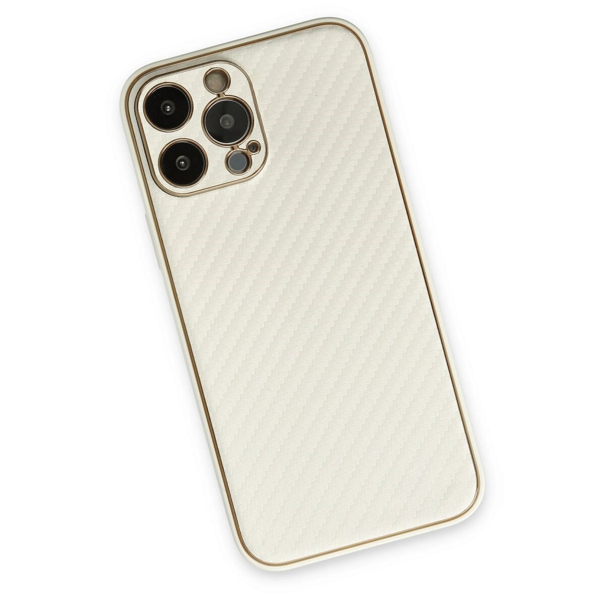 Apple İphone 13 Pro Kılıf Coco Karbon Silikon - Beyaz