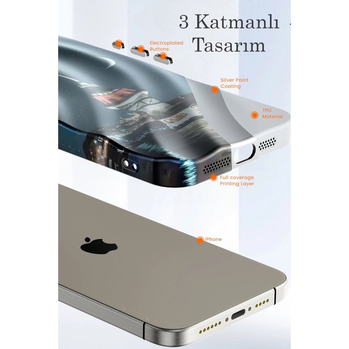 Apple İphone 13 Pro Kılıf Crew Desenli Kapak - Çiçek
