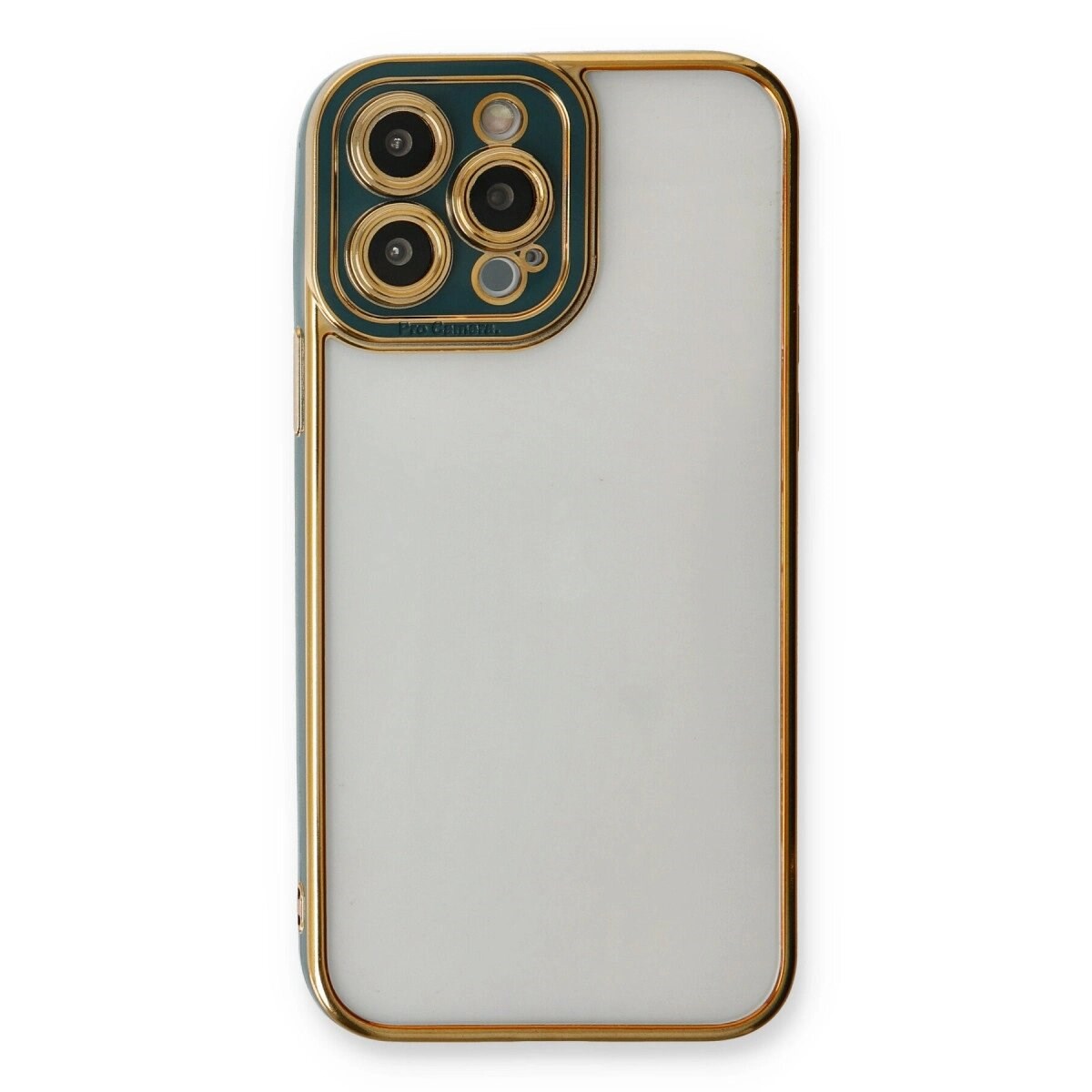 Apple İphone 13 Pro Kılıf Liva Lens Silikon - Yeşil