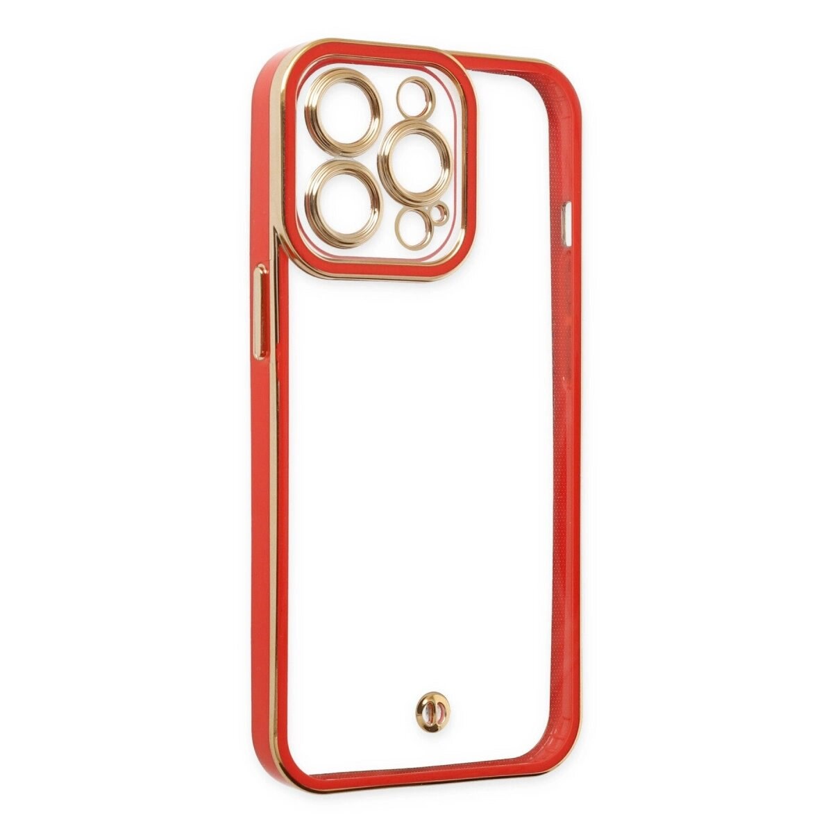 Apple İphone 13 Pro Kılıf Liva Lens Silikon - Kırmızı