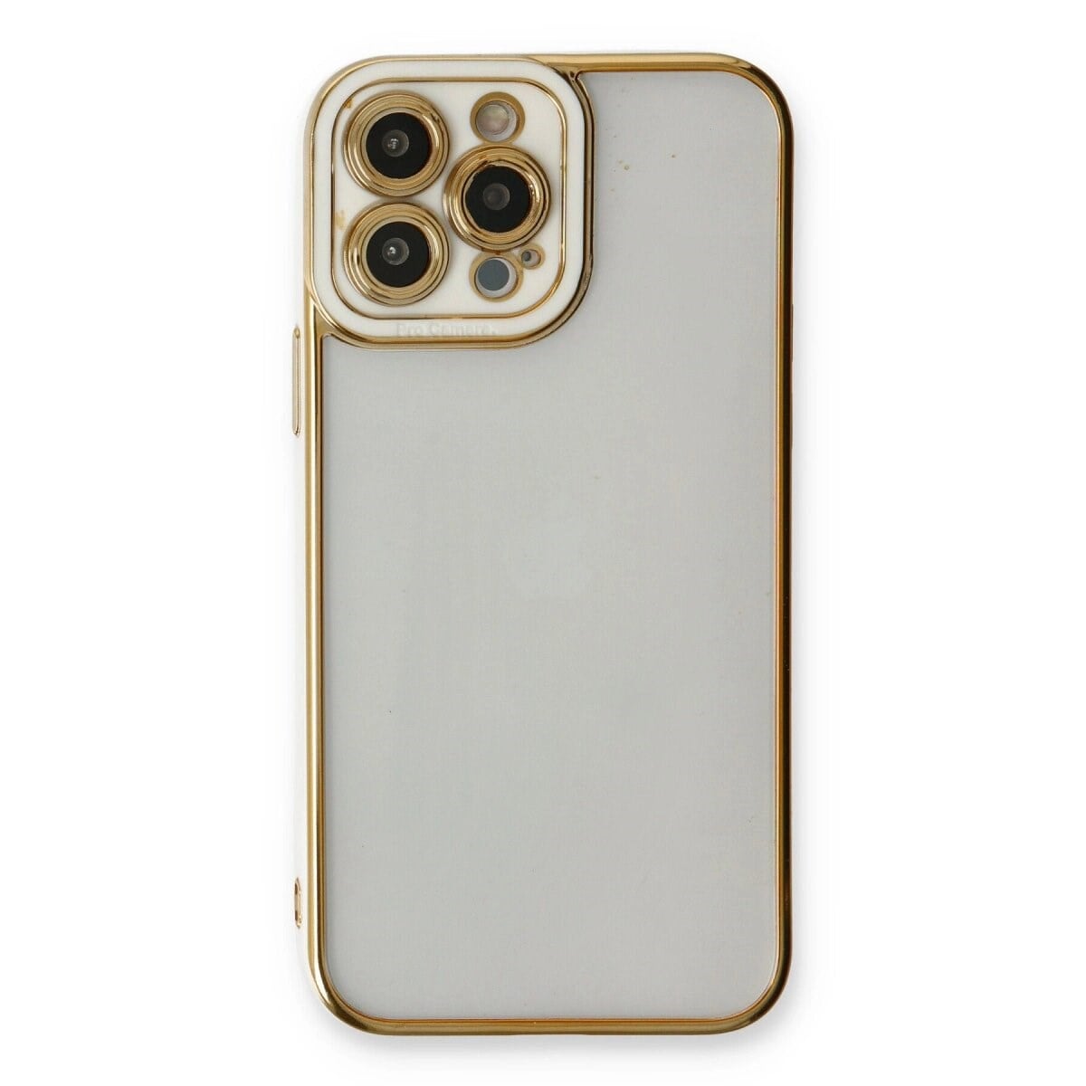 Apple İphone 13 Pro Kılıf Liva Lens Silikon - Beyaz