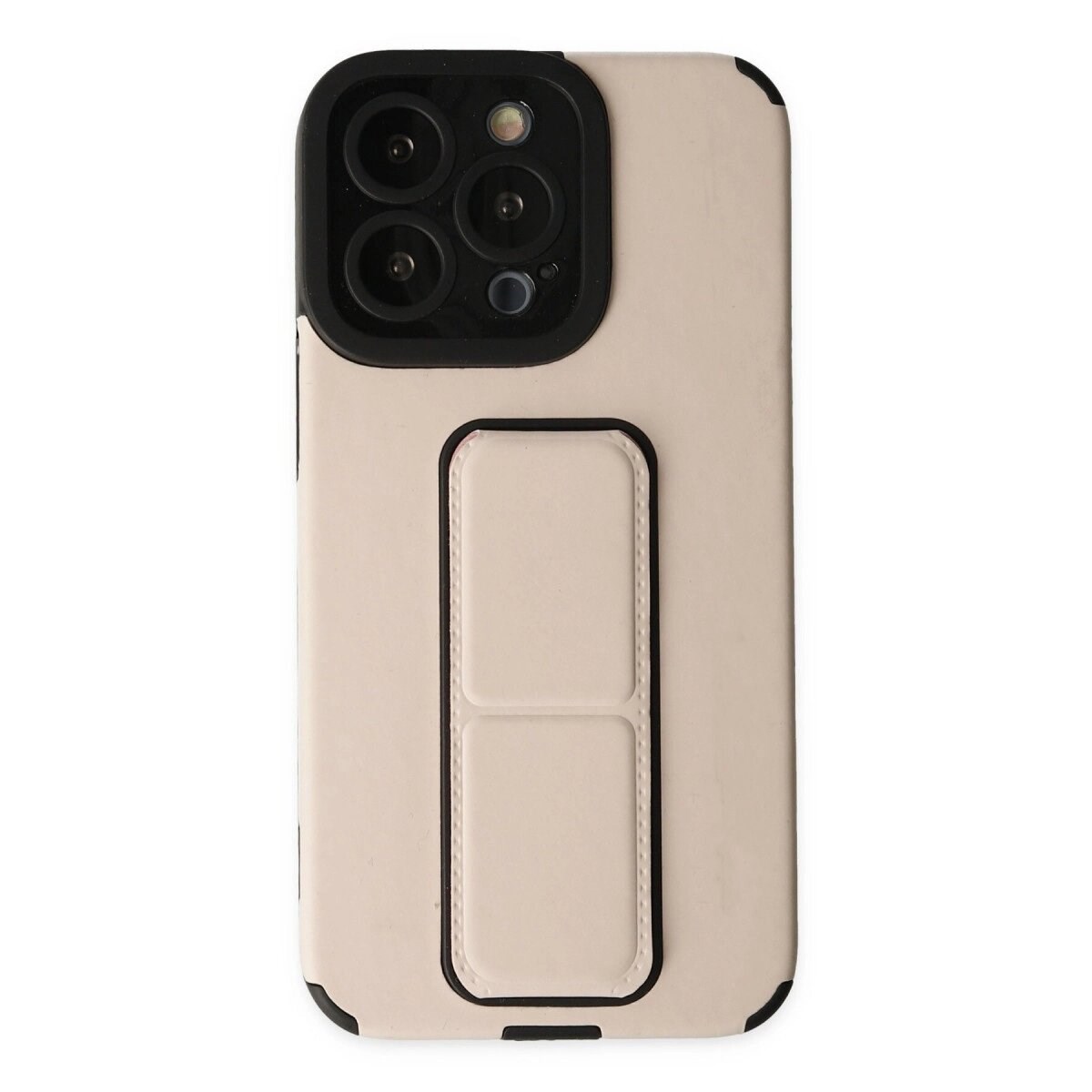 Apple İphone 13 Pro Kılıf Mega Standlı Silikon - Gold