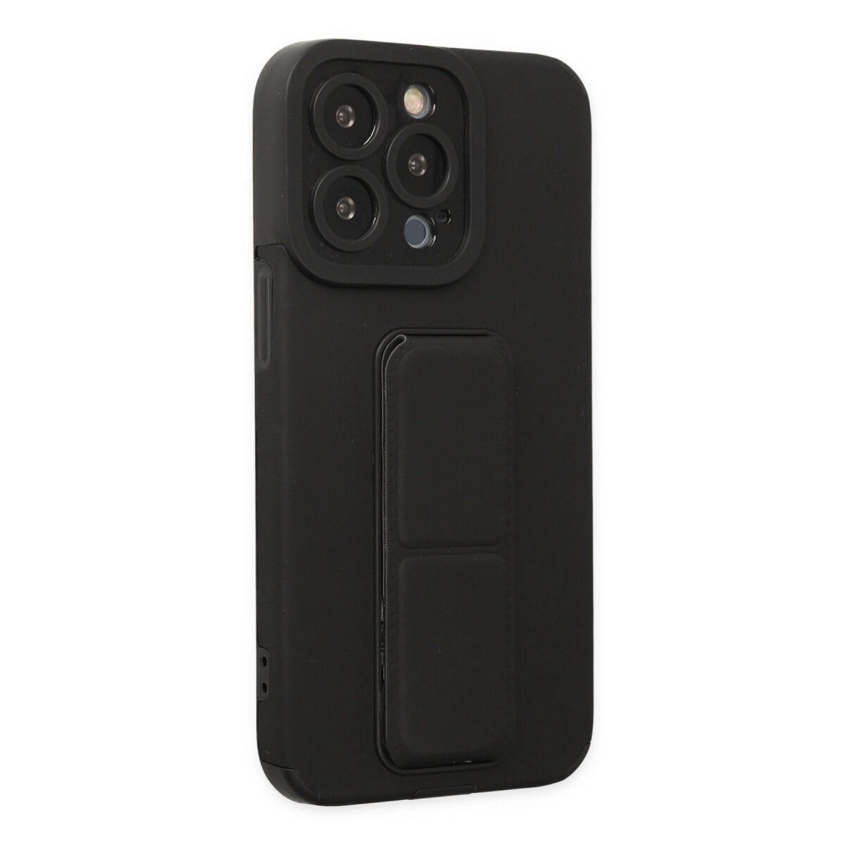 Apple İphone 13 Pro Kılıf Mega Standlı Silikon - Siyah