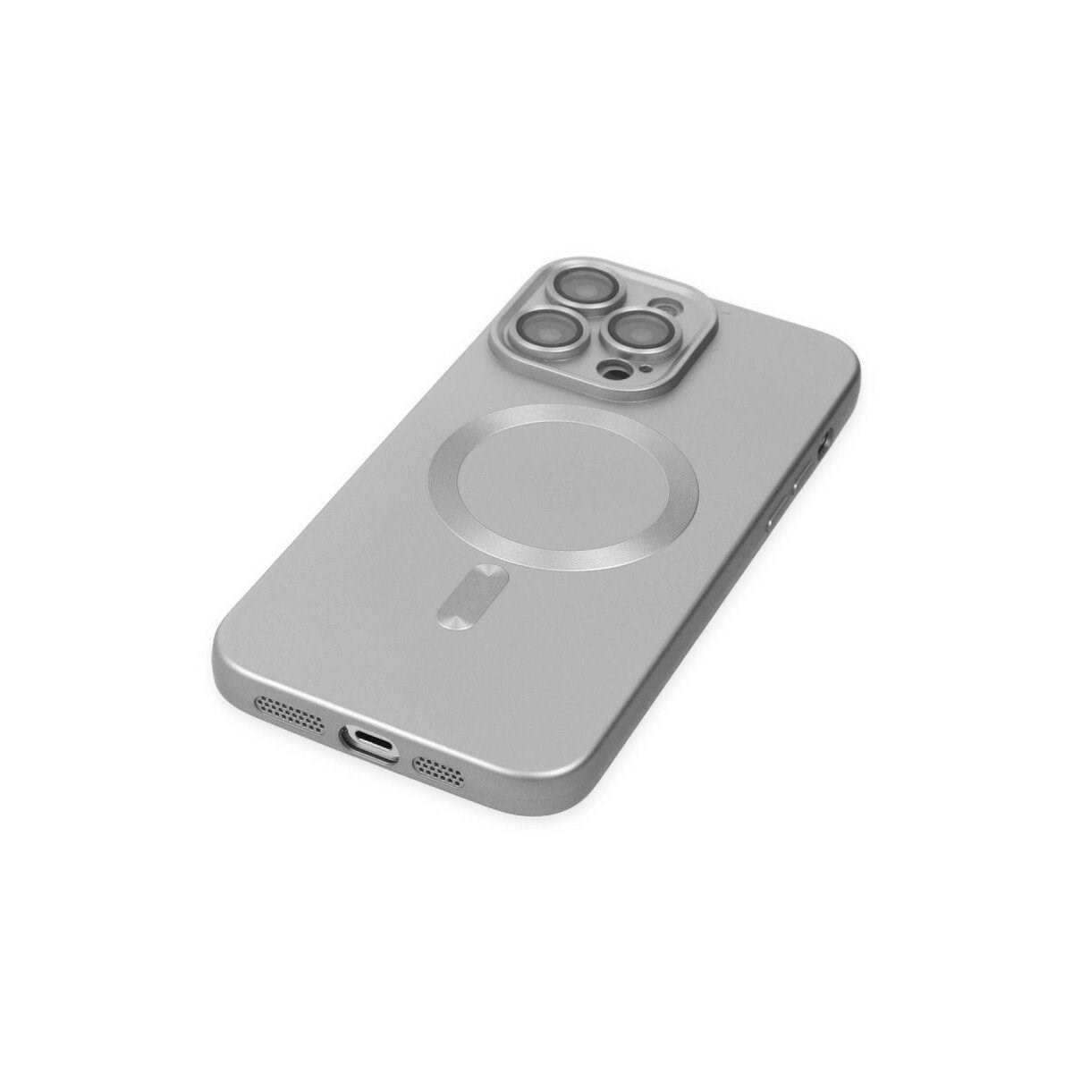 Apple İphone 13 Pro Kılıf Moshi Lens Magneticsafe Silikon - Gümüş
