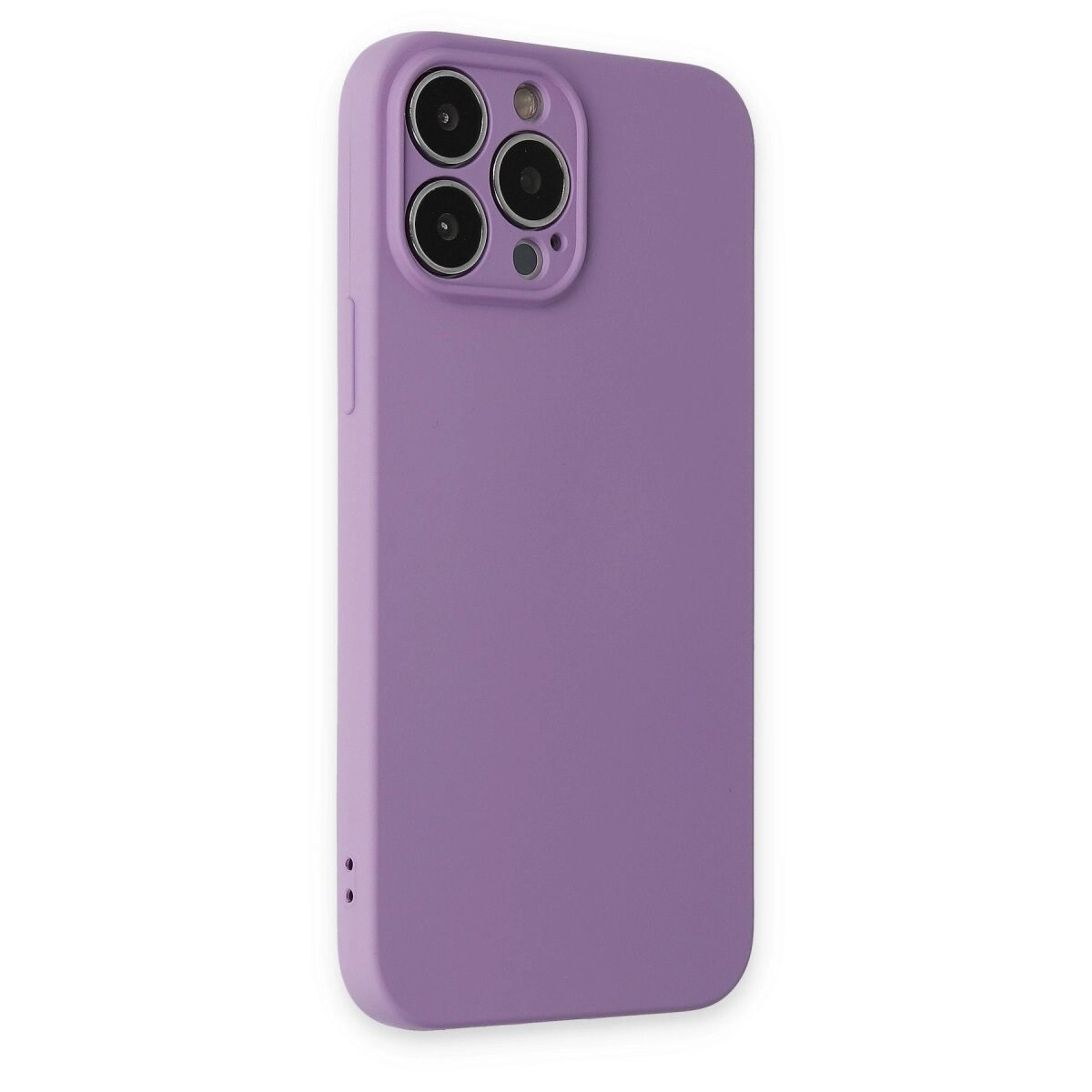 Apple İphone 13 Pro Kılıf Nano İçi Kadife Silikon - Koyu Lila