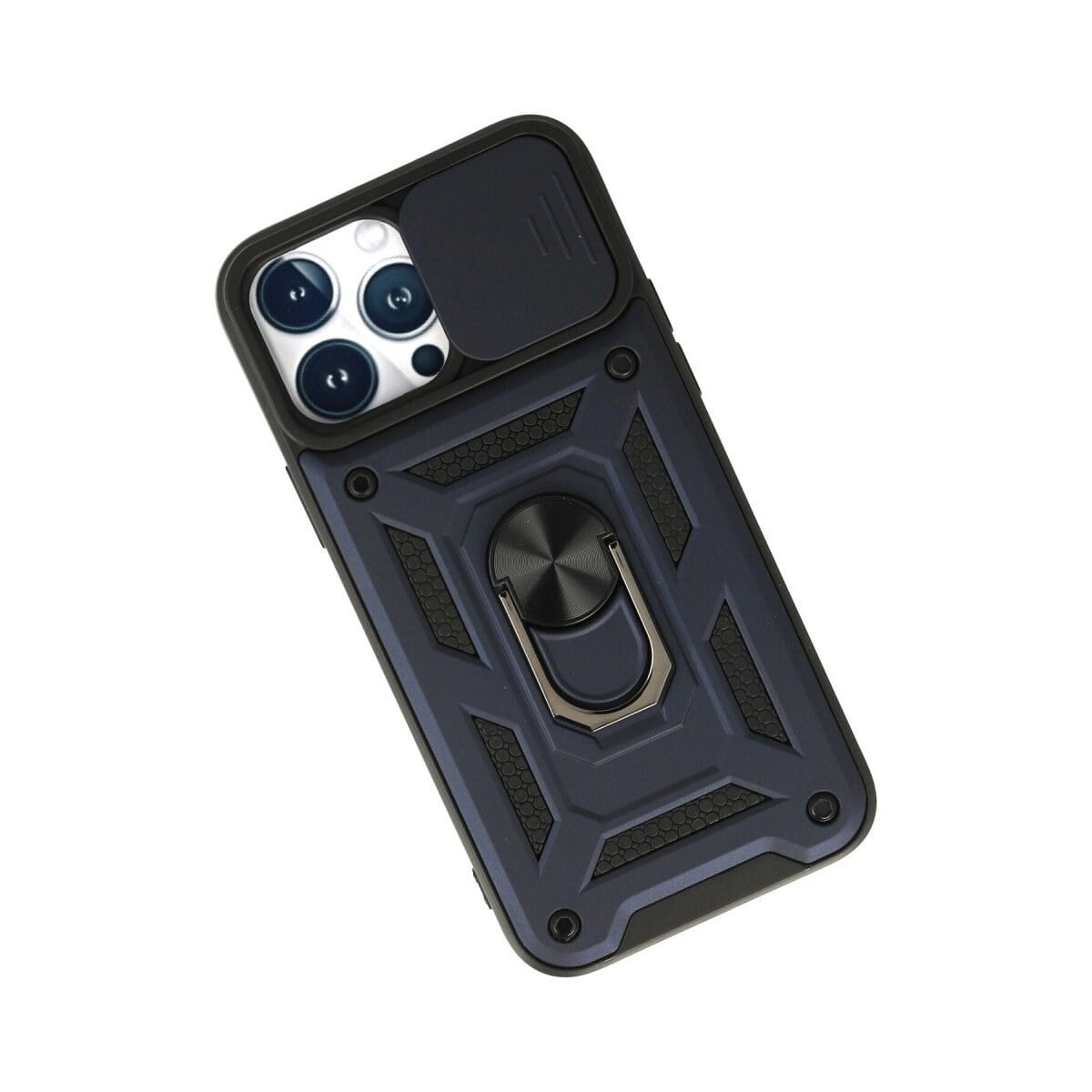 Apple İphone 13 Pro Kılıf Pars Lens Yüzüklü Silikon - Lacivert