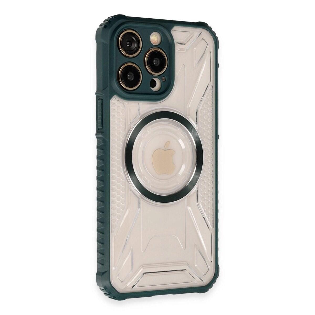 Apple İphone 13 Pro Kılıf Prag Magneticsafe Kapak - Koyu Yeşil