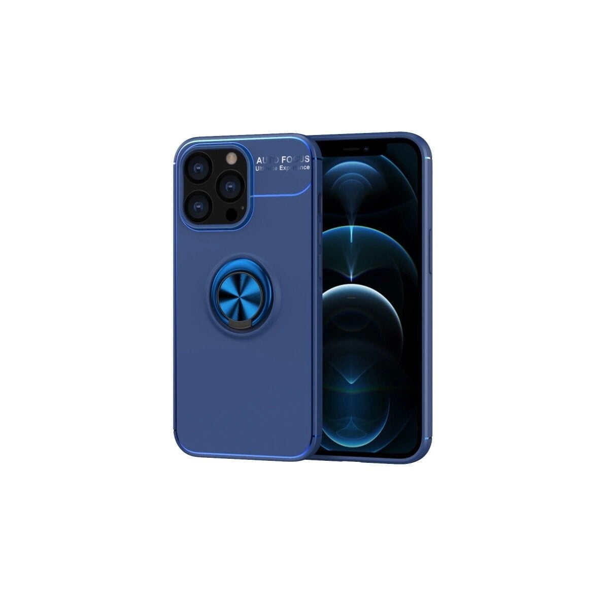 Apple İphone 13 Pro Kılıf Range Yüzüklü Silikon - Mavi