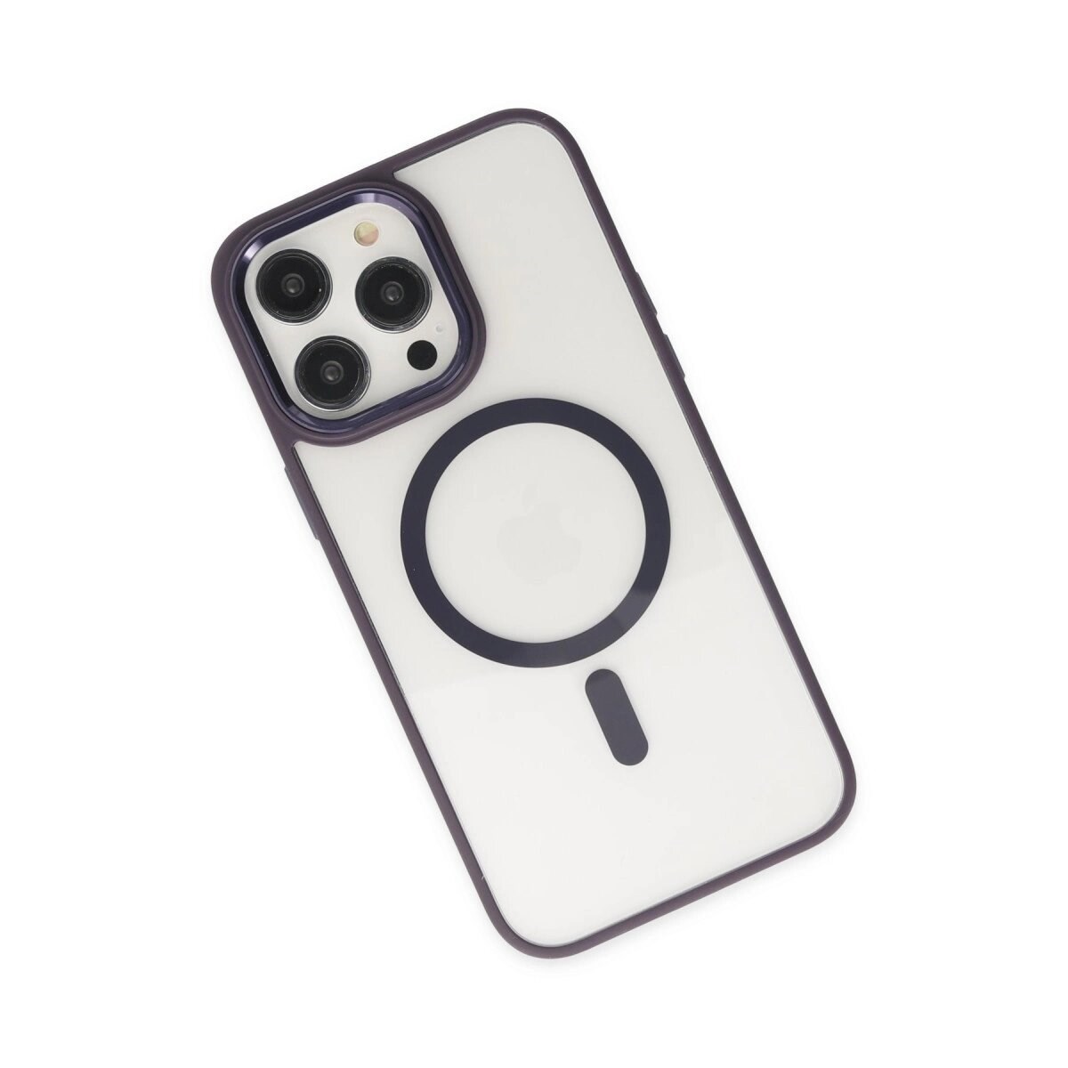 Apple İphone 13 Pro Kılıf Room Magneticsafe Silikon - Derin Mor