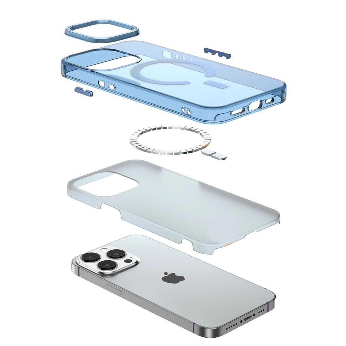 Apple İphone 13 Pro Kılıf Troy Magsafe Kapak - Mor