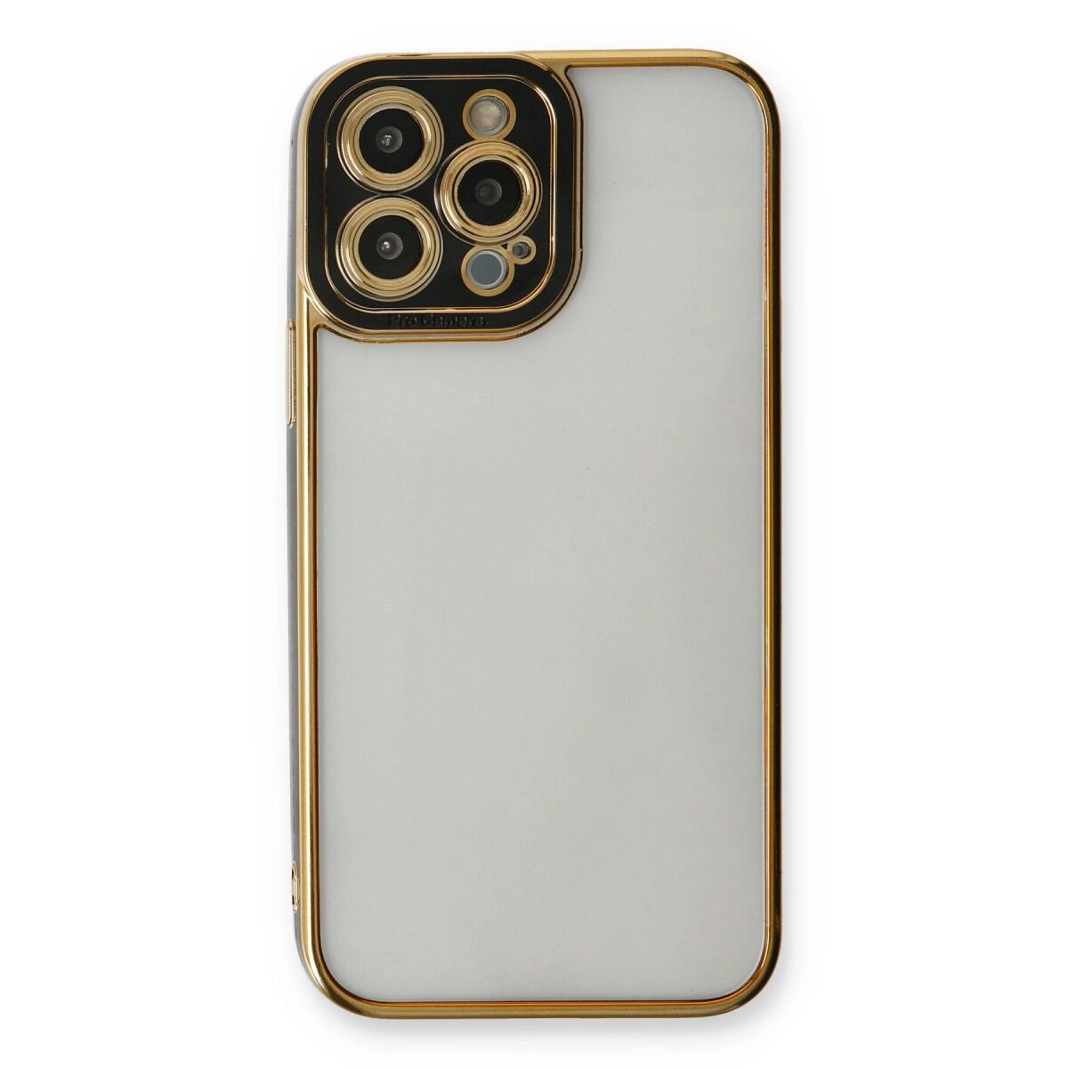 Apple İphone 13 Pro Max Kılıf Liva Lens Silikon - Siyah