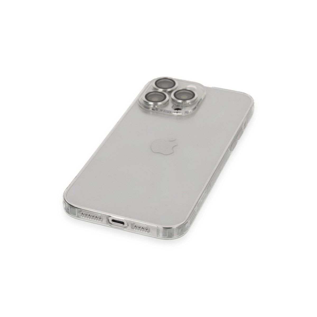 Apple İphone 13 Pro Max Kılıf Luko Lens Silikon - Gümüş