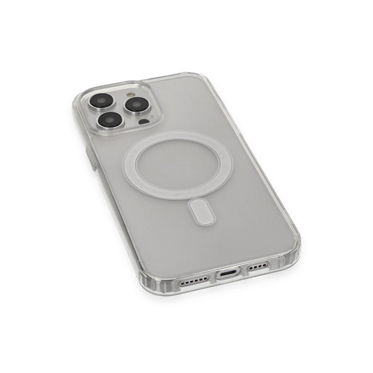 Apple İphone 13 Pro Max Kılıf Matte Şeffaf Magneticsafe - Şeffaf