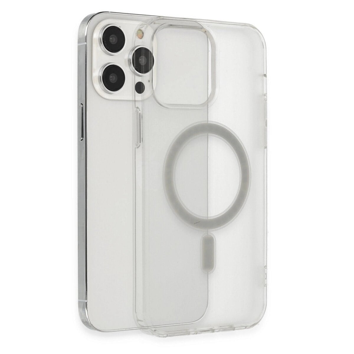 Apple İphone 13 Pro Max Kılıf Matte Şeffaf Magneticsafe - Şeffaf