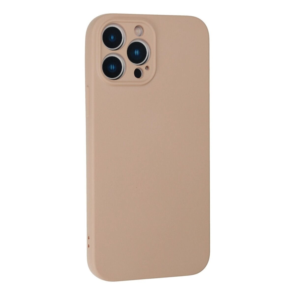 Apple İphone 13 Pro Max Kılıf Nano İçi Kadife Silikon - Pudra