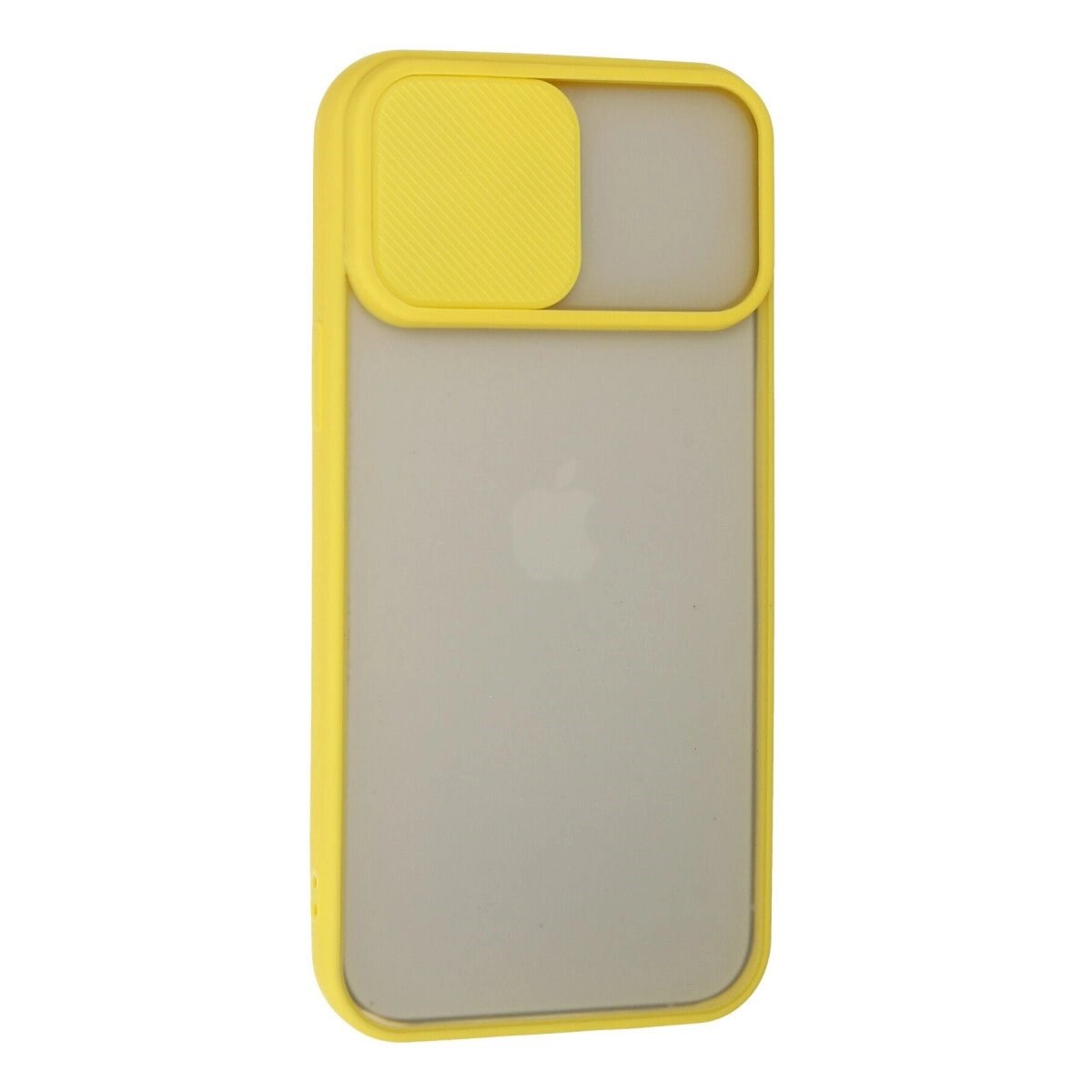 Apple İphone 13 Pro Max Kılıf Palm Buzlu Kamera Sürgülü Silikon - Sarı