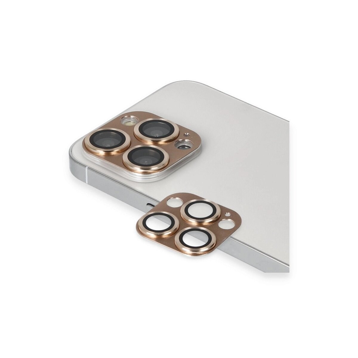 Apple İphone 13 Pro Max Pers Alüminyum Kamera Lens - Gold