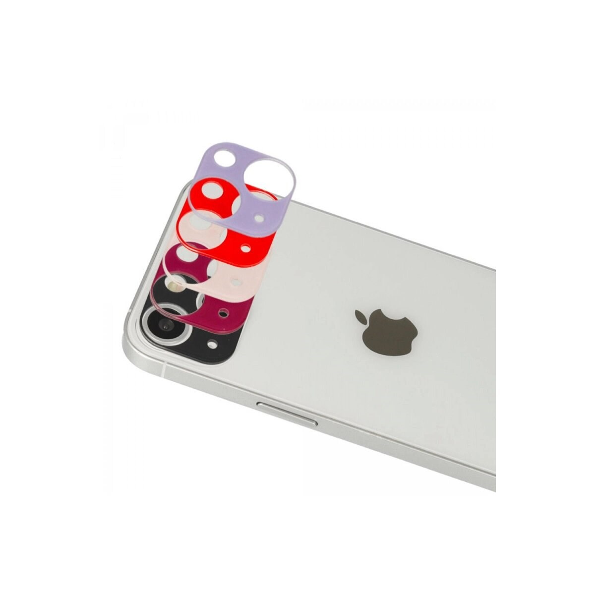 Apple İphone 13 Rainbow Kamera Lens Koruma Cam - Kırmızı