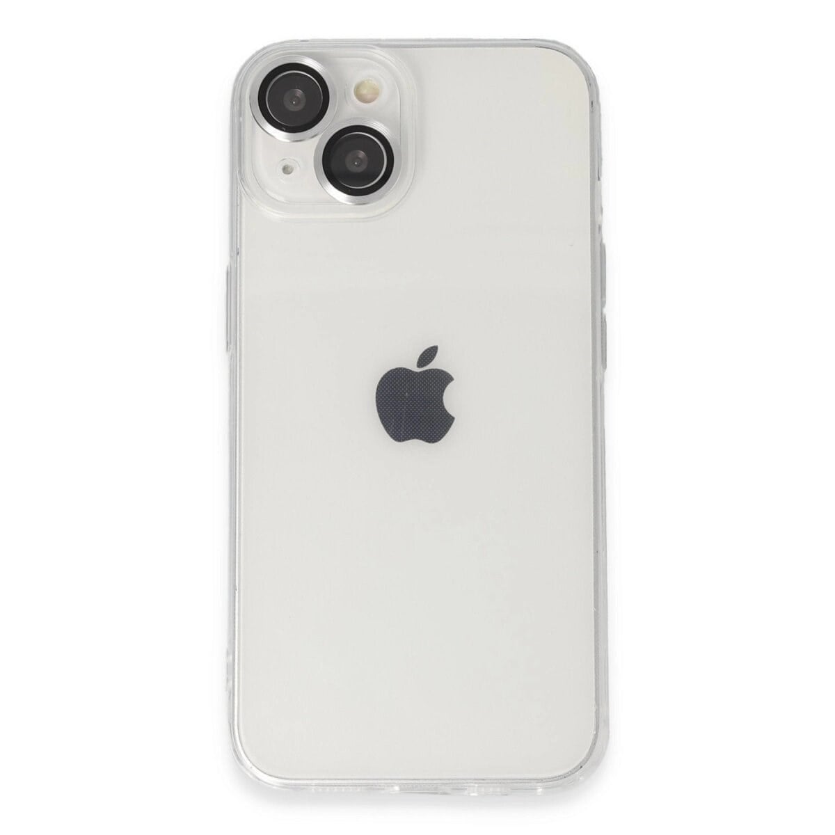 Apple İphone 14 Kılıf Luko Lens Silikon - Gümüş