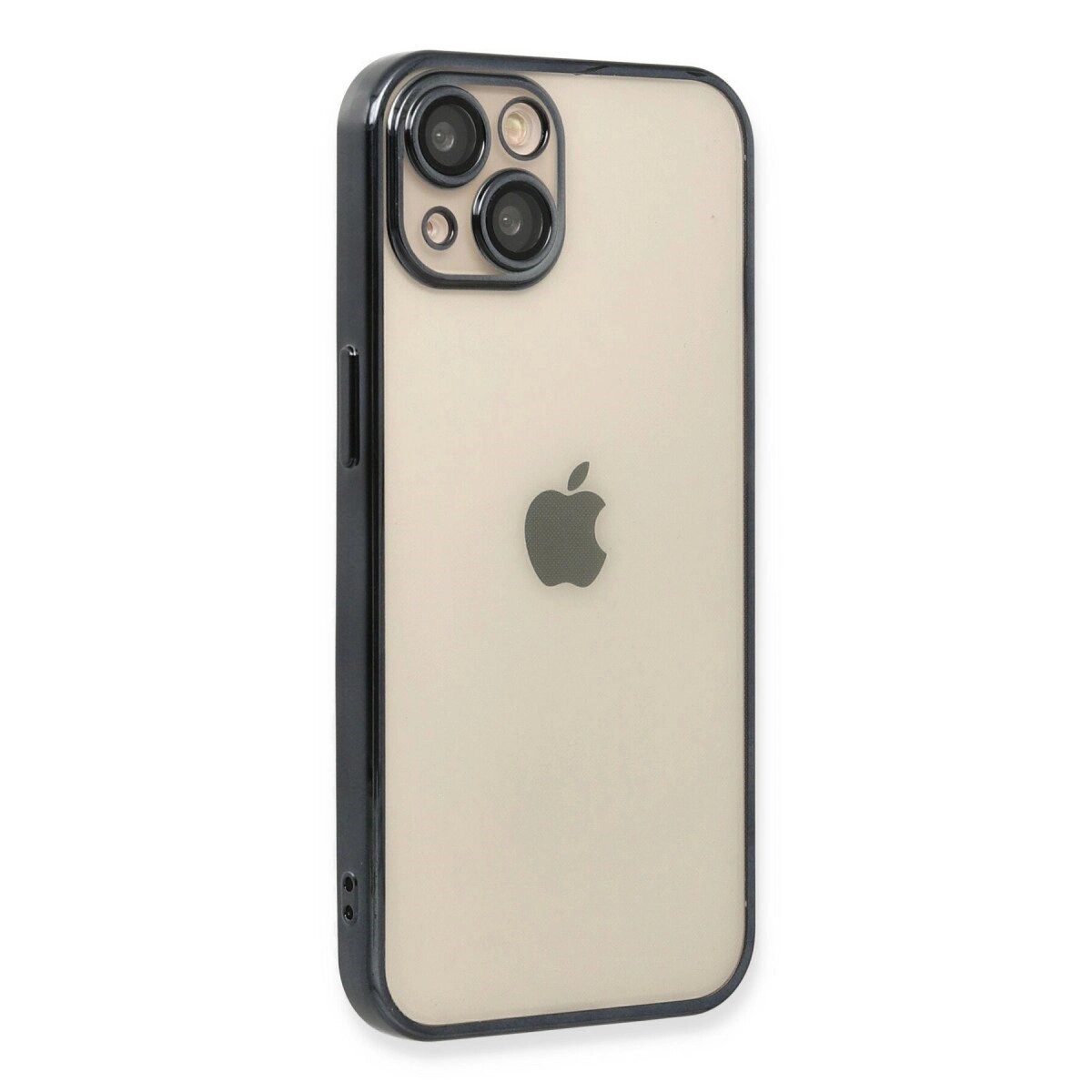 Apple İphone 14 Kılıf Razer Lensli Silikon - Siyah