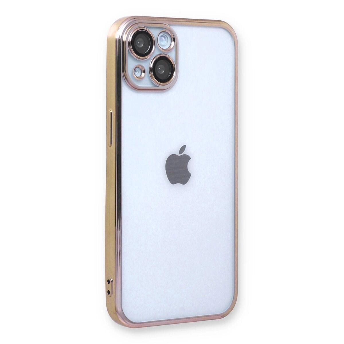 Apple İphone 14 Kılıf Razer Lensli Silikon - Gold