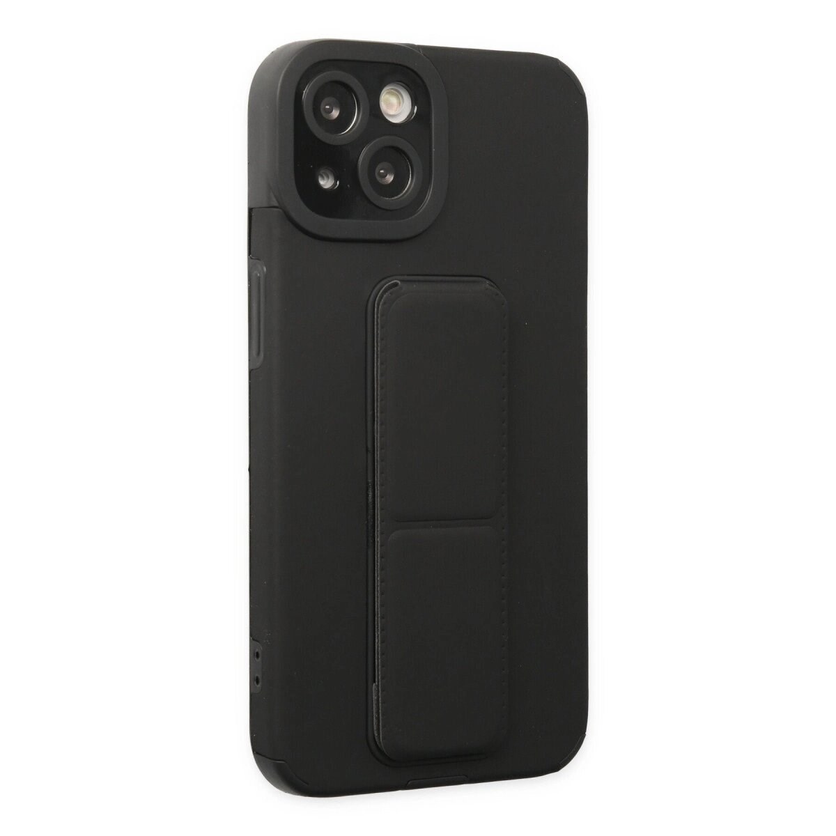 Apple İphone 14 Plus Kılıf Mega Standlı Silikon - Siyah