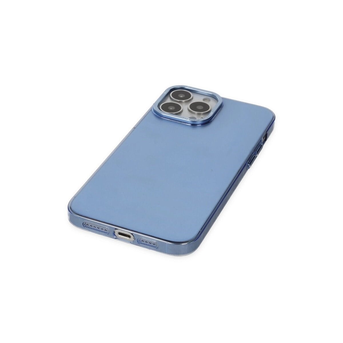 Apple İphone 14 Pro Kılıf Anka Pc Sert Metal Kapak - Mavi