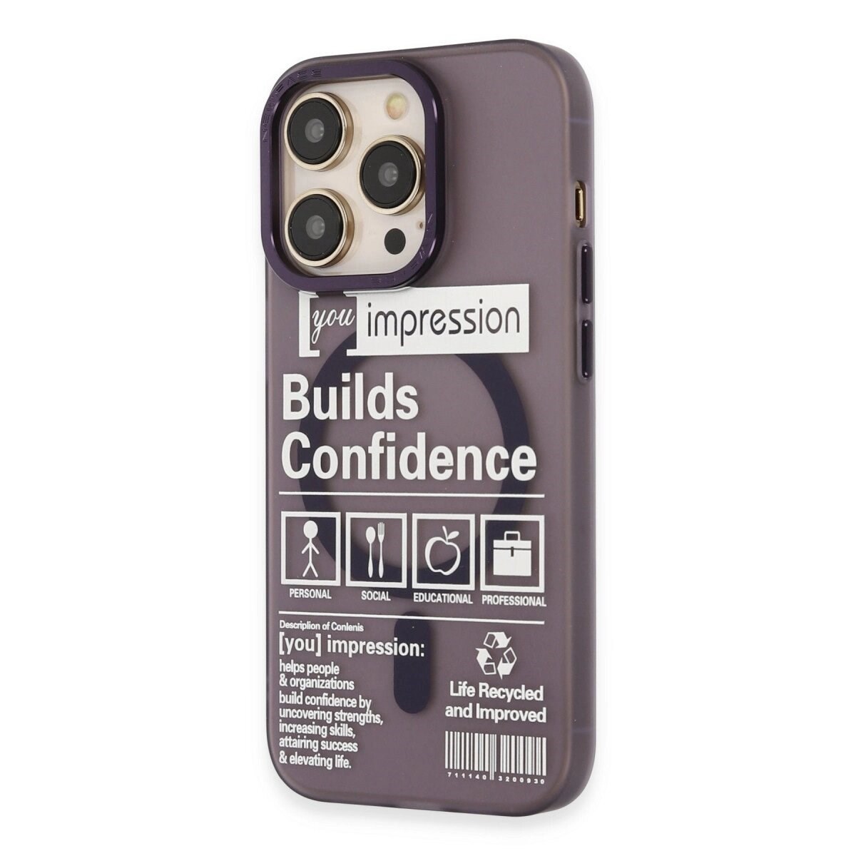 Apple İphone 14 Pro Kılıf Apollo Magneticsafe Desenli Kapak - Apollo Mor - 6