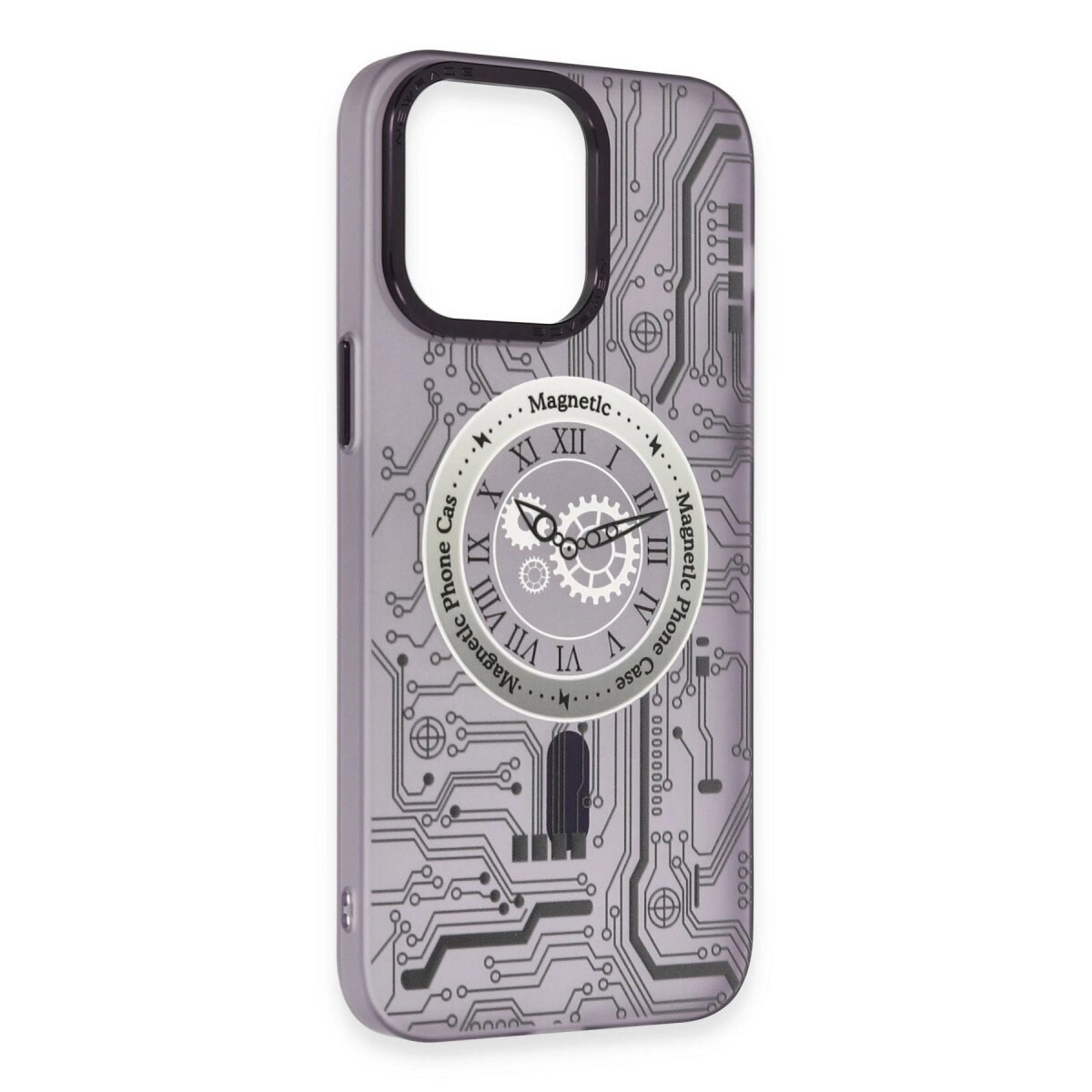 Apple İphone 14 Pro Kılıf Apollo Magneticsafe Desenli Kapak - Apollo Mor - 5