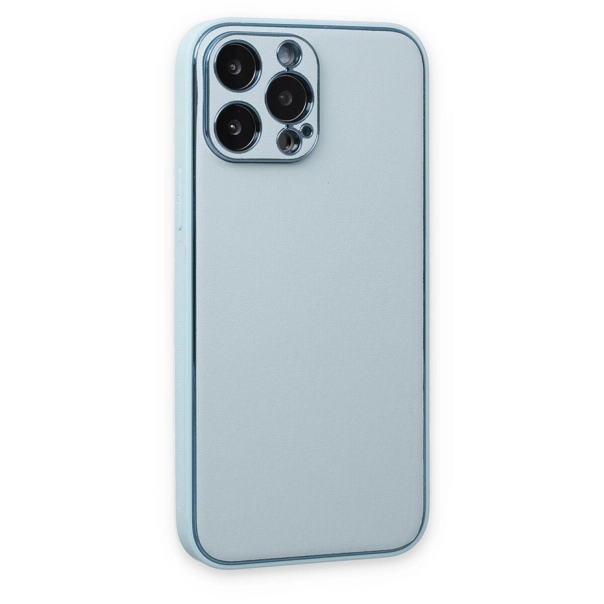 Apple İphone 14 Pro Kılıf Coco Deri Silikon Kapak - Sky Blue
