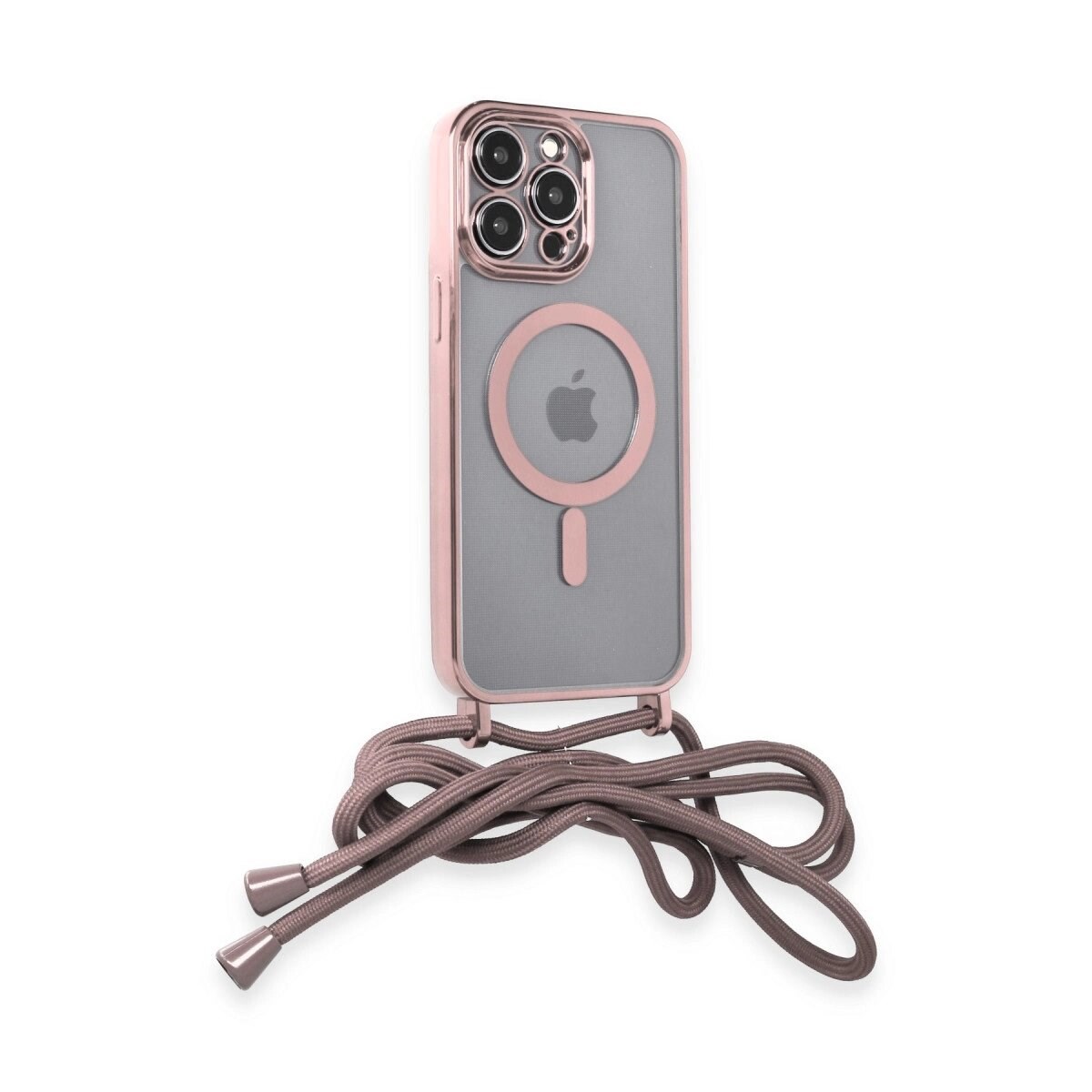 Apple İphone 14 Pro Kılıf Divo Lazer Askılı Magsafe Kapak - Pembe