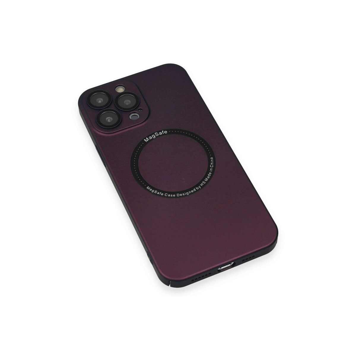 Apple İphone 14 Pro Kılıf Jack Magneticsafe Lens Silikon - Mürdüm