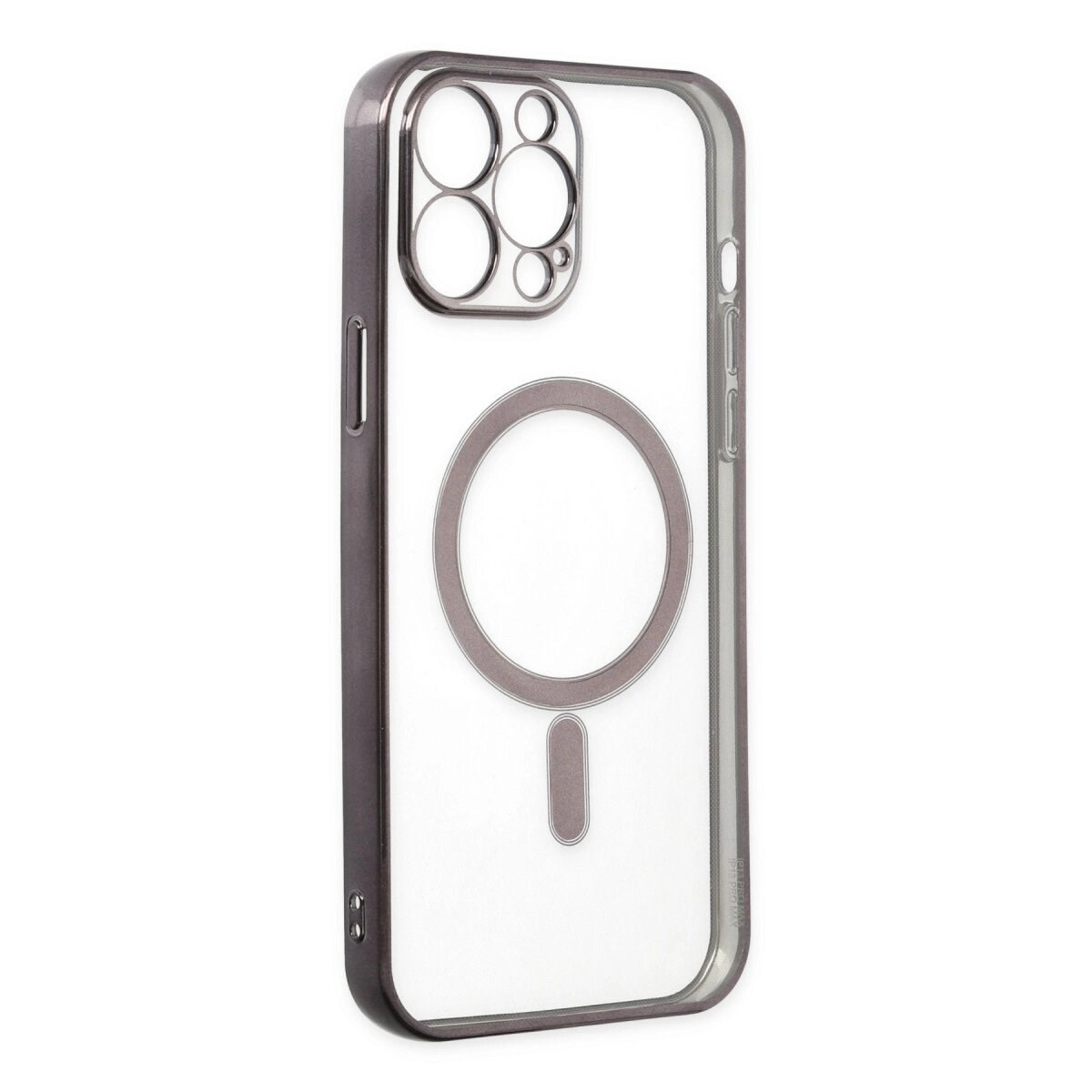 Apple İphone 14 Pro Kılıf Magneticsafe Lazer Silikon - Siyah