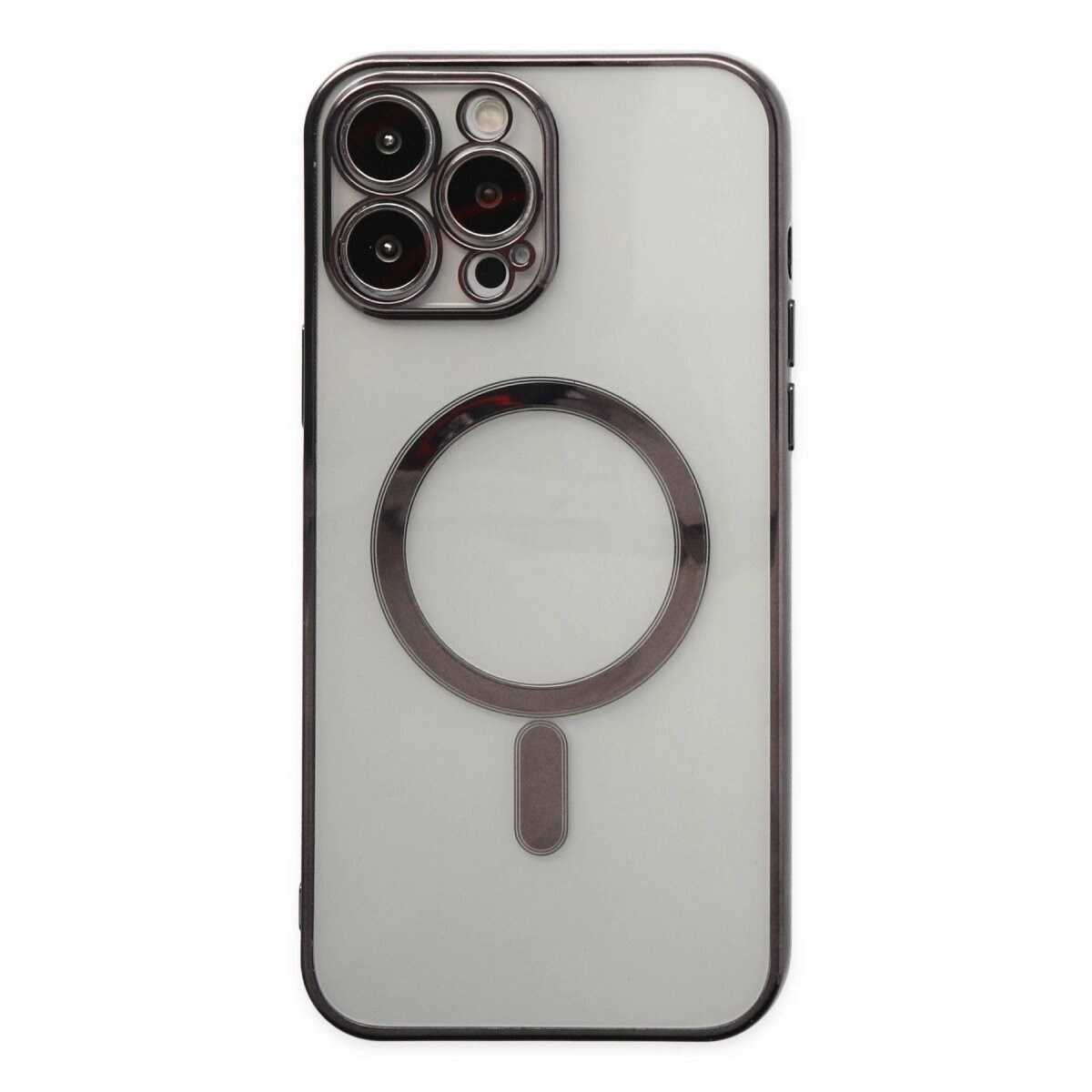 Apple İphone 14 Pro Kılıf Magneticsafe Lazer Silikon - Siyah