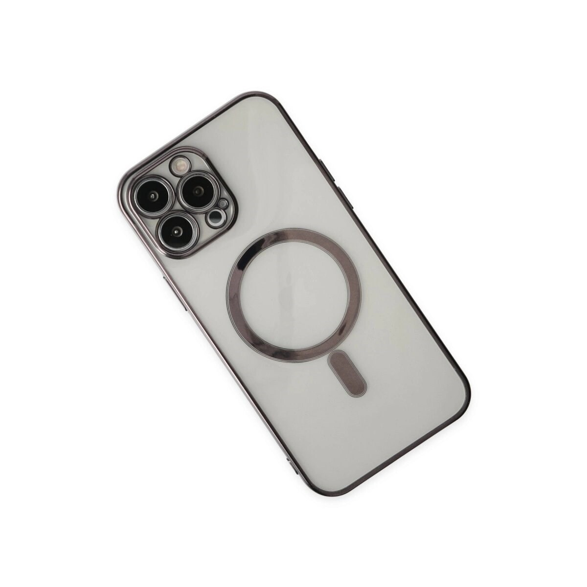 Apple İphone 14 Pro Kılıf Magneticsafe Lazer Silikon - Siyah