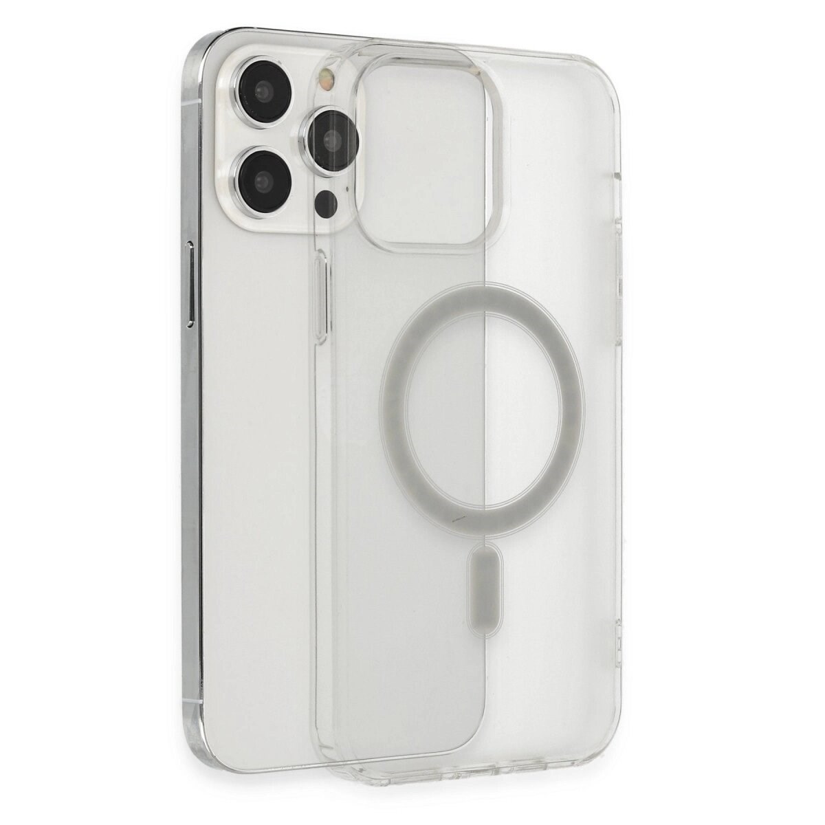 Apple İphone 14 Pro Kılıf Matte Şeffaf Magneticsafe - Şeffaf