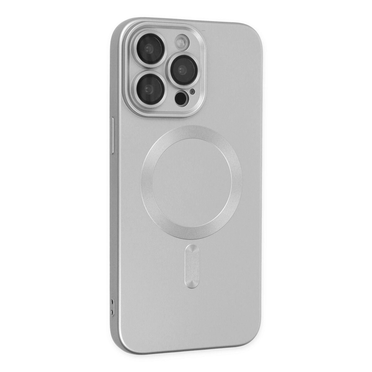 Apple İphone 14 Pro Kılıf Moshi Lens Magneticsafe Silikon - Gümüş