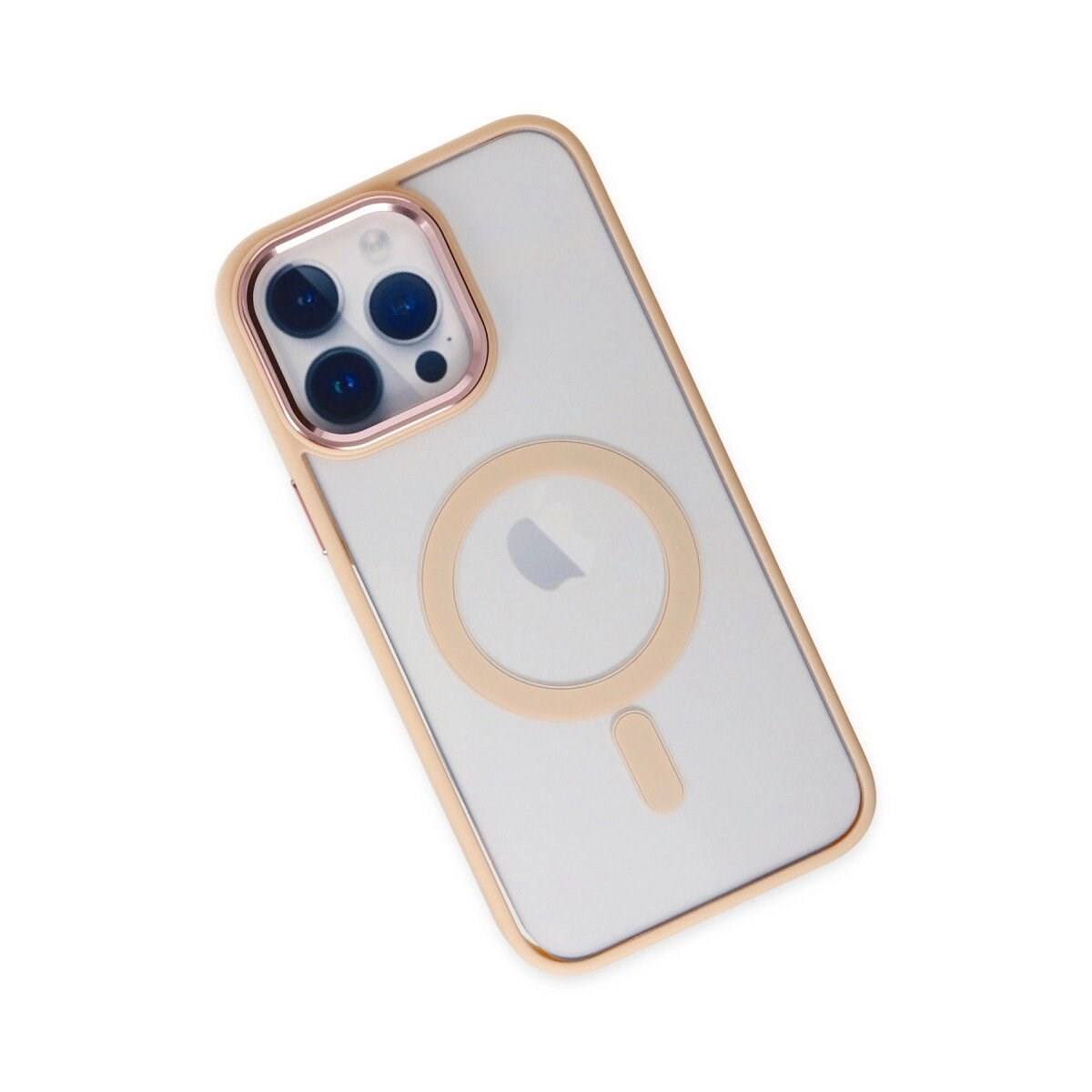 Apple İphone 14 Pro Kılıf Room Magneticsafe Silikon - Pudra