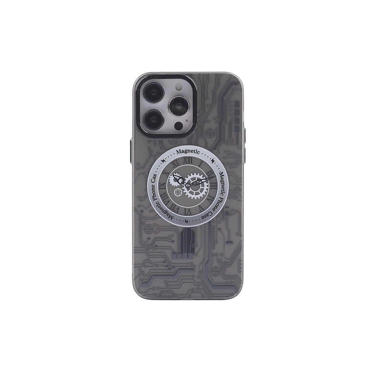 Apple İphone 14 Pro Max Kılıf Apollo Magneticsafe Desenli Kapak - Apollo Siyah - 1