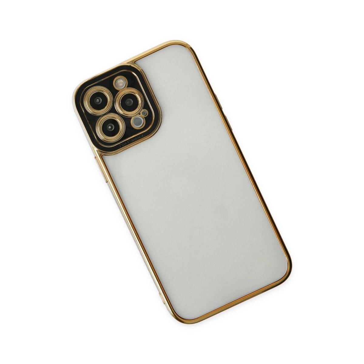Apple İphone 14 Pro Max Kılıf Liva Lens Silikon - Siyah