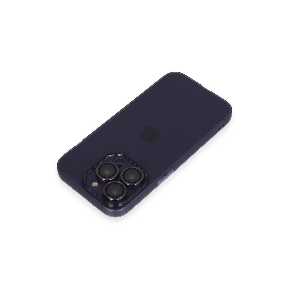 Apple İphone 14 Pro Max Kılıf Luko Lens Silikon - Derin Mor