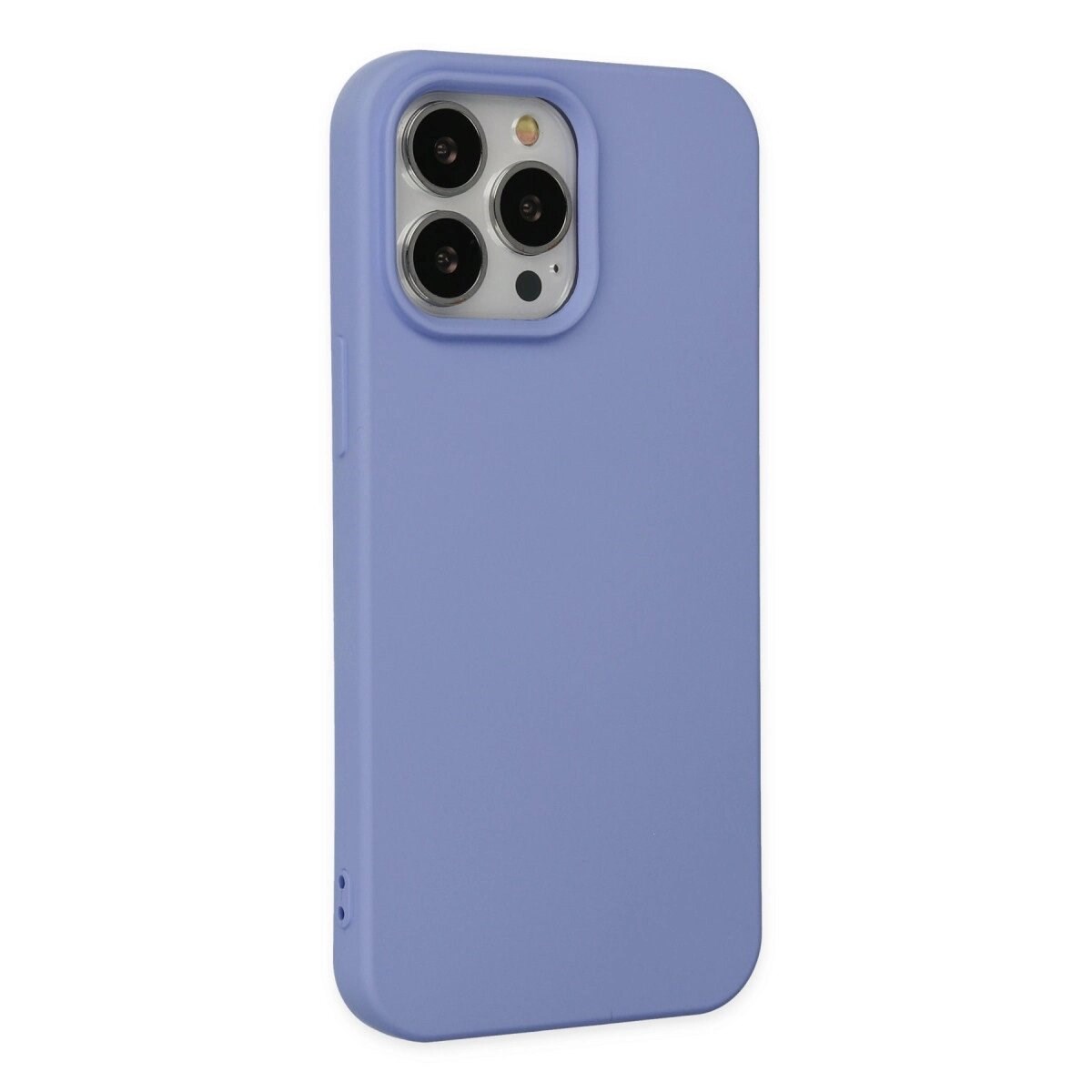 Apple İphone 14 Pro Max Kılıf Nano İçi Kadife Silikon - Lila