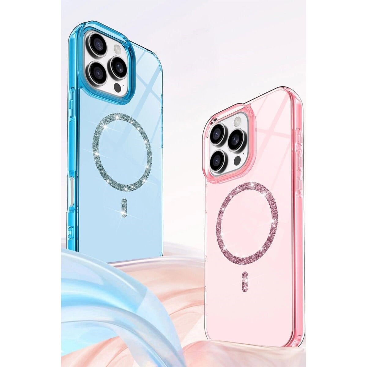 Apple İphone 14 Pro Max Live Diamond Magsafe Kapak - Pembe