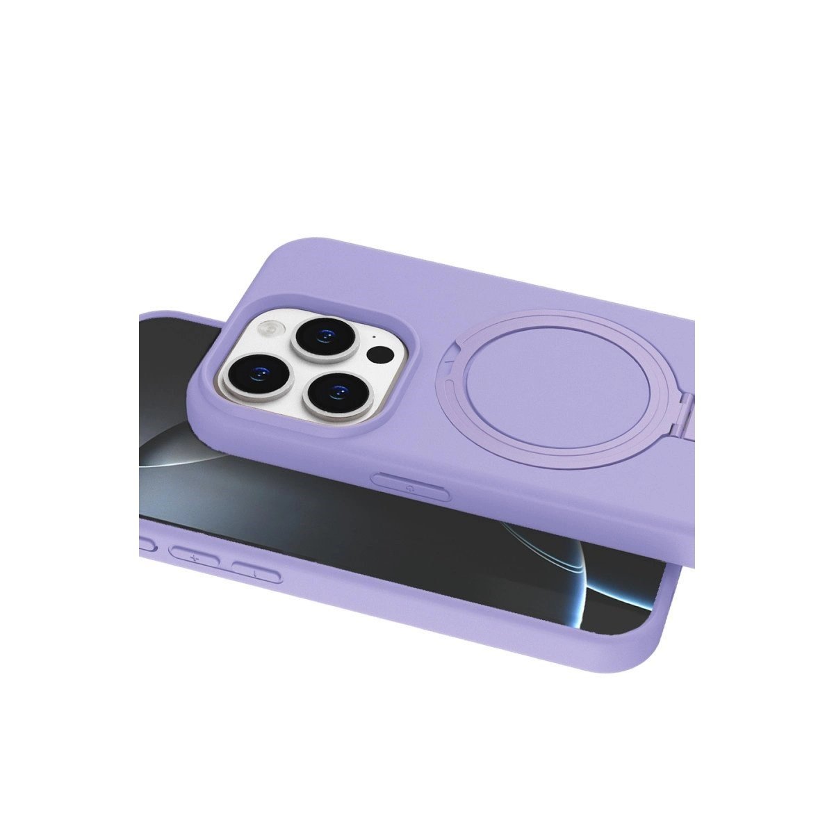 Apple İphone 14 Pro Max Regal Magsafe Standlı Kapak - Lila