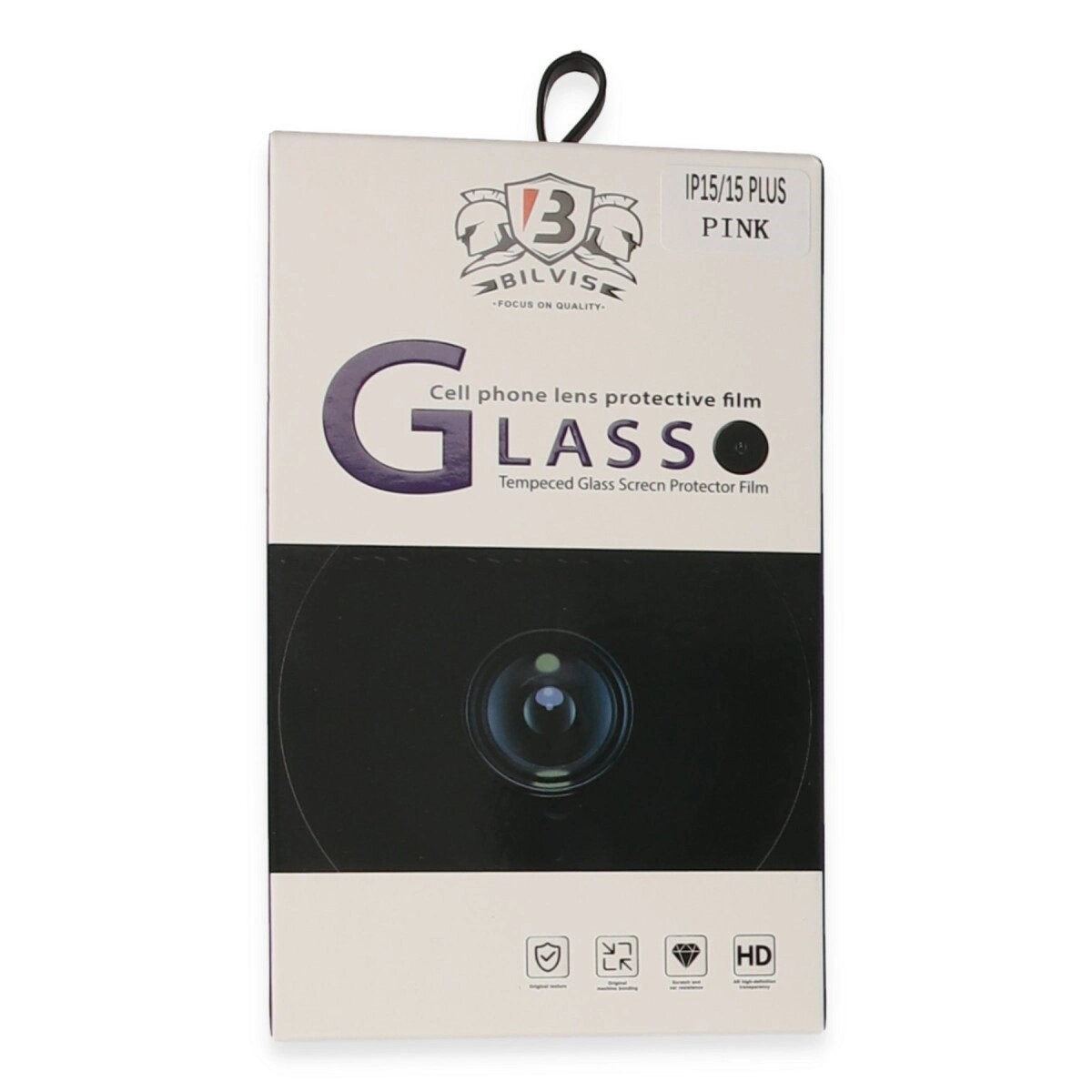 Apple İphone 15 Bilvis Titan Kamera Lens - Pembe